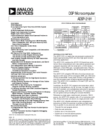 Datasheet ADSP-2181 manufacturer Analog Devices